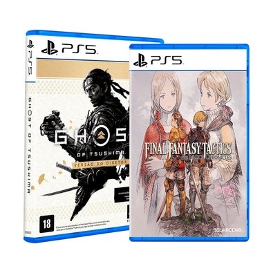 Kit Jogo Ghost Of Tsushima Versão do Diretor + Final Fantasy Tactics The Ivalice Chronicles, PS5