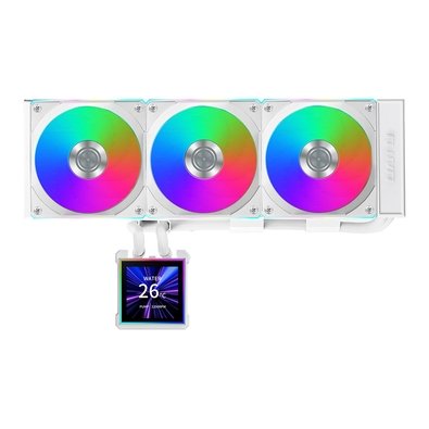 Water Cooler Lian Li Hydroshift II LCD-S, 360mm, Tela IPS 3.4", ARGB, Uni Fans CL Wireless, Branco - GHS2LCDS36CW