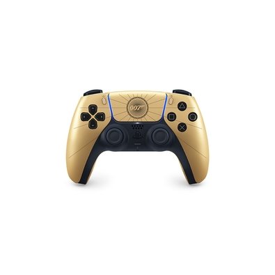 Controle Sem Fio Sony DualSense, Edição Limitada 007 First Light, PlayStation 5, Bluetooth, com Feedback Háptico, Branco e Dourado - 1000052026
