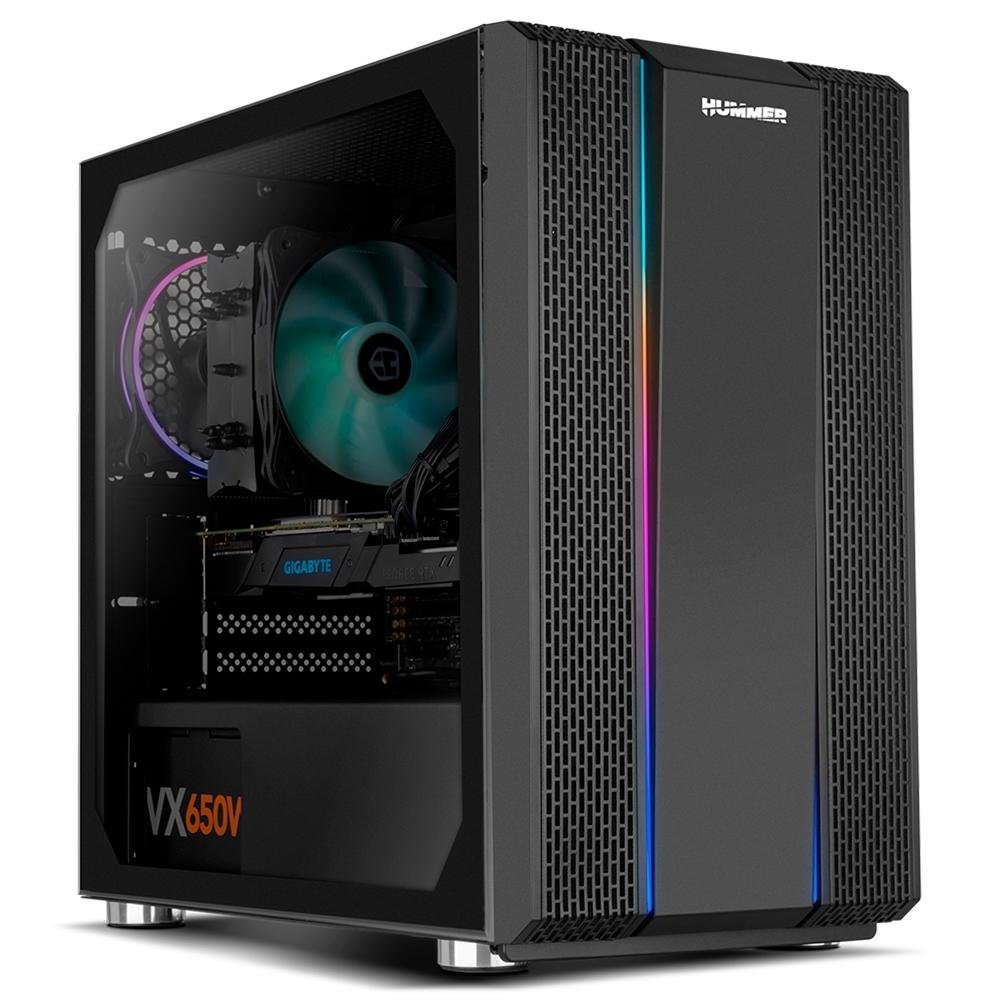 Gabinete Gamer Nox Hummer Fusion S Mini Tower ARGB FAN Lateral