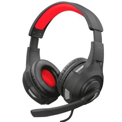 Headset Gamer Trust GXT 307 Ravu, Drivers 40mm, Preto/Vermelho - 22450