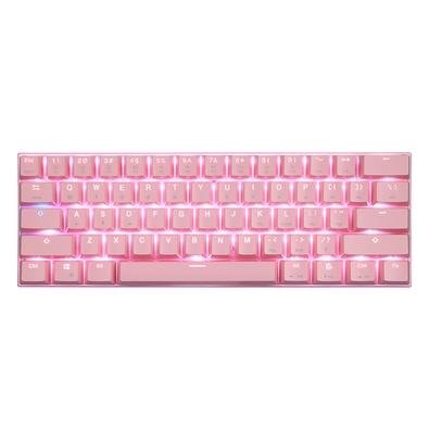 Teclado Mecânico Gamer Motospeed CK62, RGB, Bluetooth, Switch Outemu Blue, ANSI, Rosa - FMSTC0097RSA