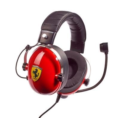 Headset Gamer Thrustmaster T.Racing Scuderia Ferrari DTS, Microfone Removível, PC, PS4, Xbox One, Nintendo Switch, Vermelho - 4060197