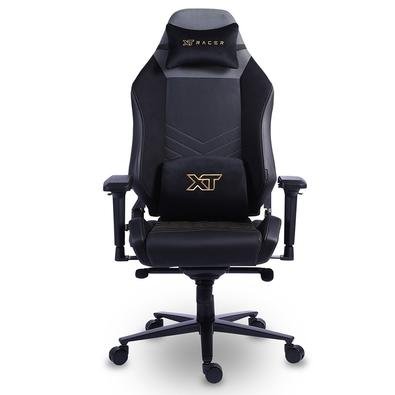 Cadeira Gamer XT Racer Draco, Até 120kg, Com Almofadas, Reclinável, Descanso de Braço 4D, Preto e Dourado - XTR-062