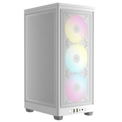 Gabinete Gamer Corsair 2000D RGB Airflow, Mini-ITX, 3x Cooler Fan RGB Slim, Branco - CC-9011247-WW