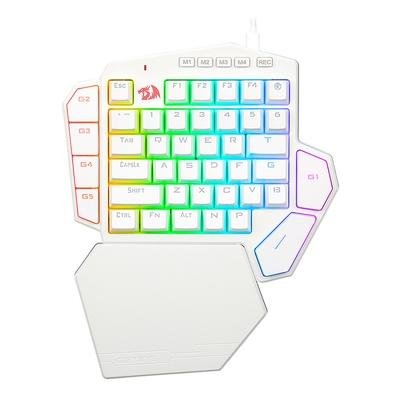 Teclado Mecanico Gamer Ditix, RGB, Switch Blue, 7 teclas programáveis, Apoio para palma destacável, Branco - K601W-RGB