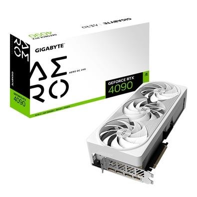 Placa de Vídeo RTX 4090 Aero OC 24G Gigabyte NVIDIA GeForce, 24GB GDDR6X, 384bits, RGB, DLSS, Ray Tracing - GV-N4090AERO OC-24GD