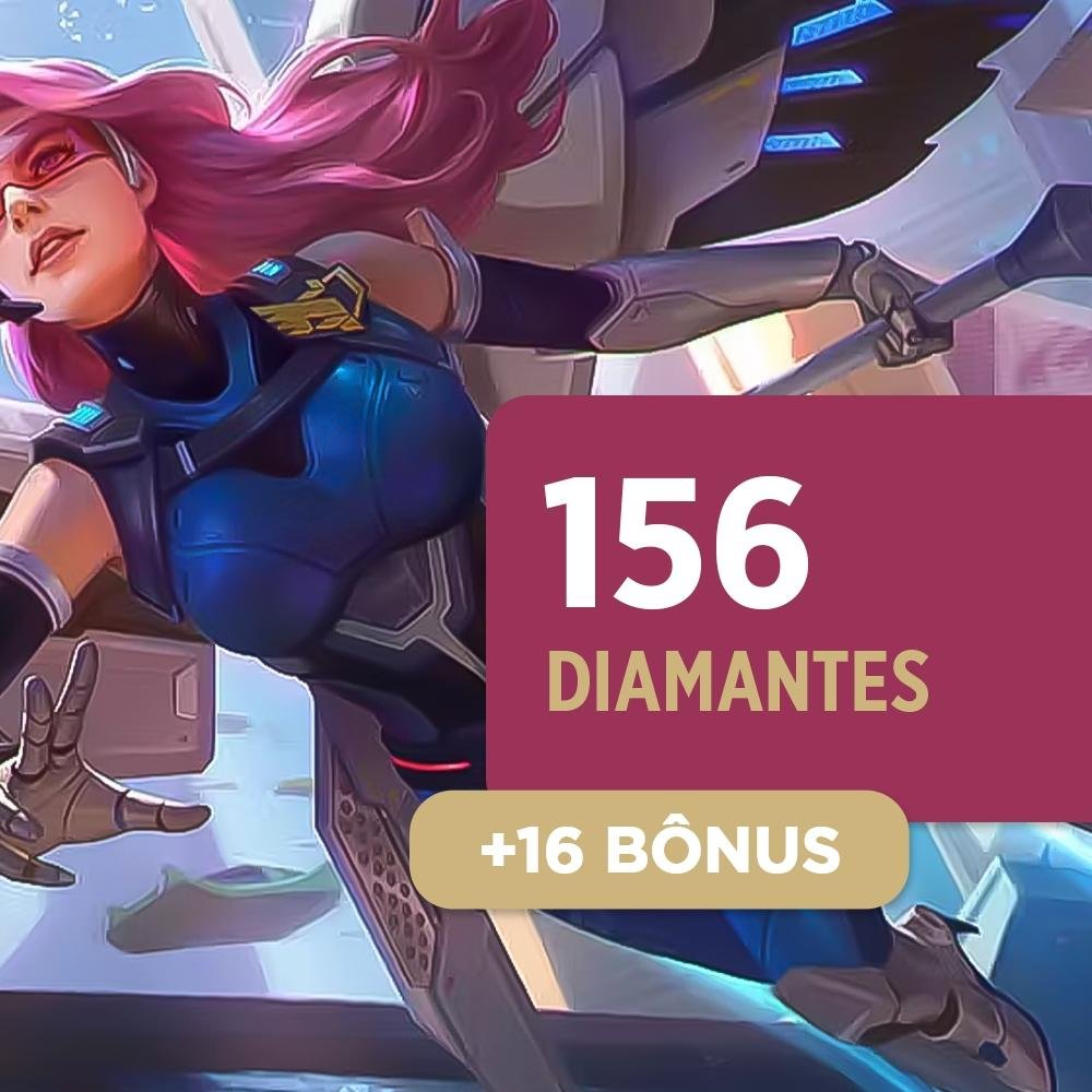 Mobile Legends - 156 Diamantes + 16 Bônus - Produto Digital