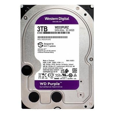 HD WD 3TB Purple, 5400 RPM, 3.5', SATA - WD33PURZ