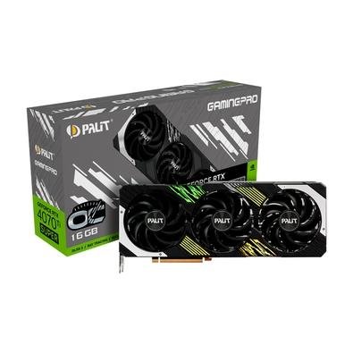 Placa de Video RTX 4070 Ti Super GamingPro OC Palit NVIDIA GeForce, 16GB GDDR6X, DLSS, Ray Trancing, G-Sync - NED47TSH19T2-1043A