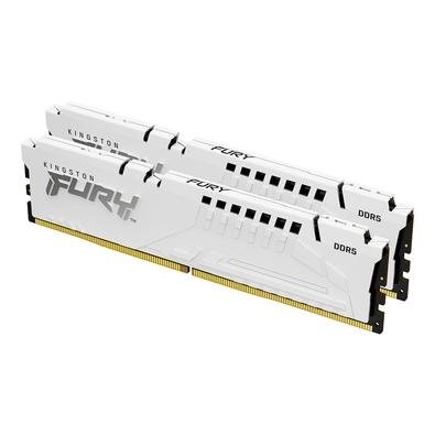Memória RAM Kingston Fury Beast Expo, 64GB (2X32GB), 6000MT/s, DDR5, DIMM, CL30 Branco - KF560C30BWEK2-64