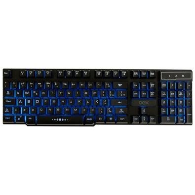 Teclado Semi Mecânico Gamer OEX Game Force-X, LED, ABNT2 - TC201