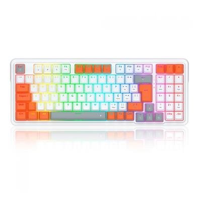 Teclado Mecânico Gamer Redragon Gloria, RGB, Switch Vermelho, À prova de Poeira, ABNT2, Branco e Vermelho - K664WOG-RGB (PT-RED)