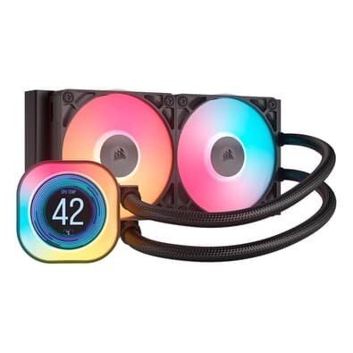 Water Cooler Corsair iCUE LINK TITAN 240 RX LCD AIO, 240mm, AMD e Intel, Preto - CW-9061022-WW