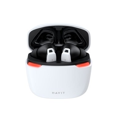 Fone de Ouvido Gamer TWS Havit TW929 Pro, Bluetooth 5.3, Baixa Latência, Cancelamento de Ruído (ENC), Branco - TW929 Pro White