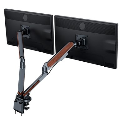 Suporte de Mesa Articulado para 2 Monitores de 17" a 39" FlexiSpot M9D, Ajustes com Pistão a Gás, VESA, Preto - M9D-BW