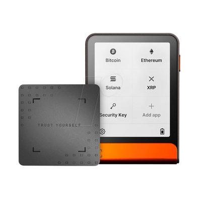 Carteira para Criptomoedas Ledger Flex, com Ledger Recovery Key, Laranja - FLEX-ORABTC-ENFRES