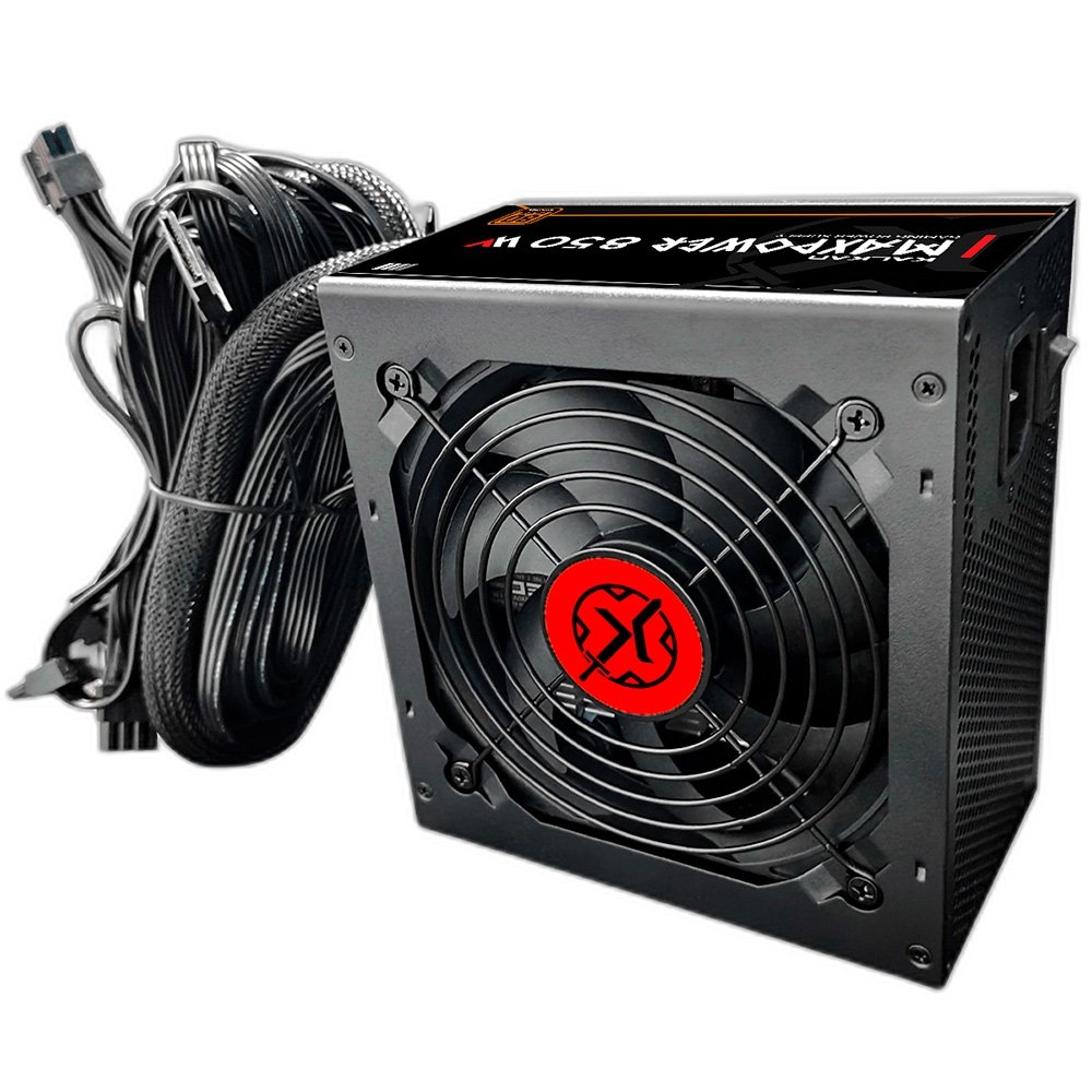 Fonte Gamer Kalkan, 850W, 80 Plus Bronze, PFC Ativo, Preto - MP-0950W-B