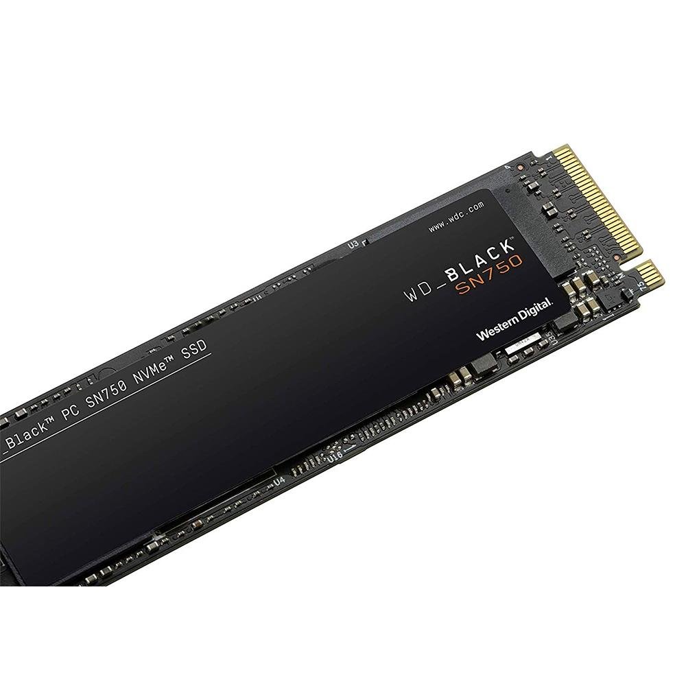 SSD WD Black SN750, 250GB, M.2, NVMe, Leitura: 3100MB/s e Gravação: 1600MB/s, Preto - WDS250G3X0C