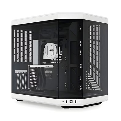 Gabinete Gamer HYTE Y70, Mid Tower, EATX, Vidro Temperado Panorâmico, Preto e Branco - CS-HYTE-Y70-BW