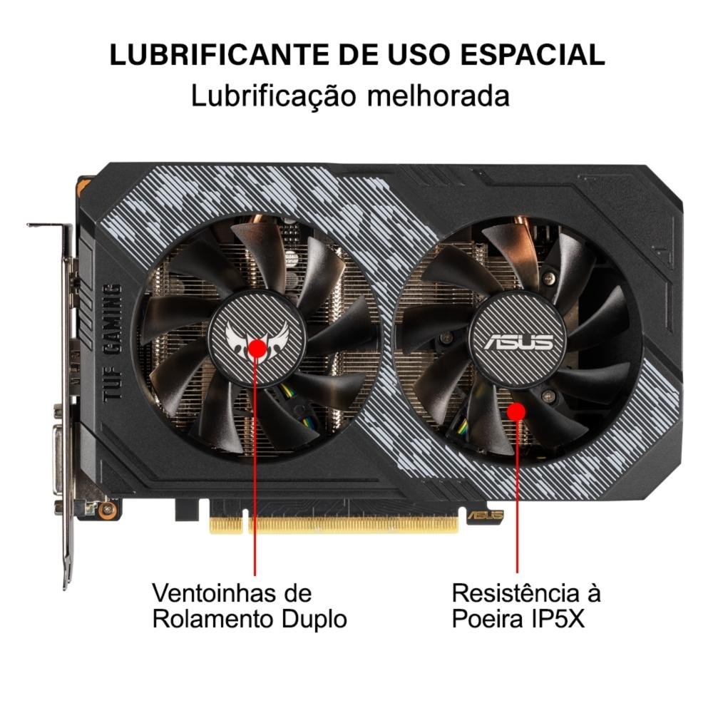 Placa de Vídeo Asus TUF NVIDIA GeForce RTX 2060 6GB | KaBuM!
