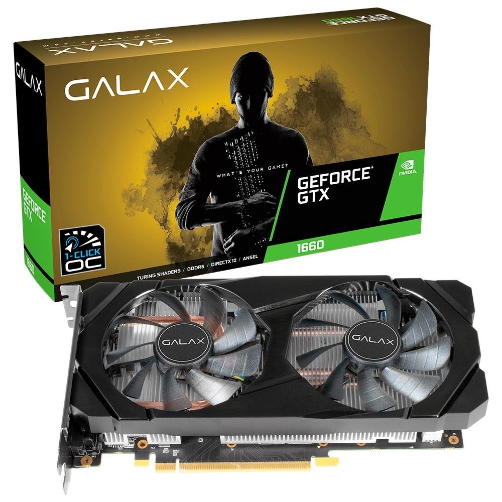 Placa de Vídeo Galax NVIDIA GeForce GTX 1660 | KaBuM!