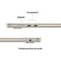 MacBook Air Apple 15" Chip M5, CPU de 10 Núcleos, GPU de 10 Núcleos, Neural Engine de 16 Núcleos, 512GB, Estelar - MDVD4BZ/A
