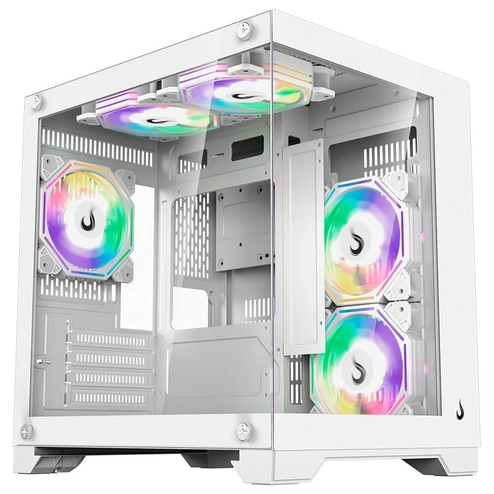 Gabinete Gamer Rise Mode Galaxy Glass M Mini, M-ATX + Fonte MACH1 Steady, 650W Gabinete Gamer Rise Mode Galaxy Glass M Mini, M-ATX + Fonte MACH1 Steady, 650W