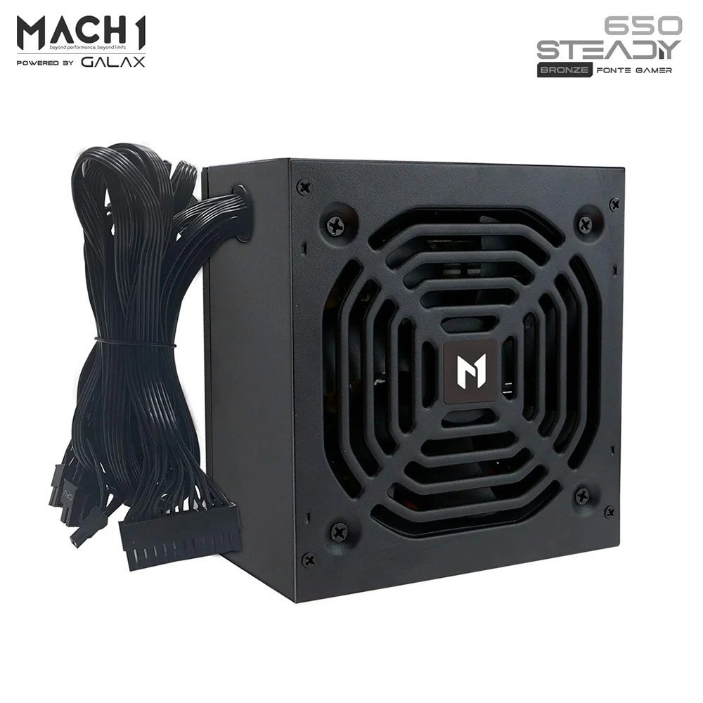 Gabinete Gamer Rise Mode Galaxy Glass M Mini, M-ATX + Fonte MACH1 Steady, 650W Gabinete Gamer Rise Mode Galaxy Glass M Mini, M-ATX + Fonte MACH1 Steady, 650W