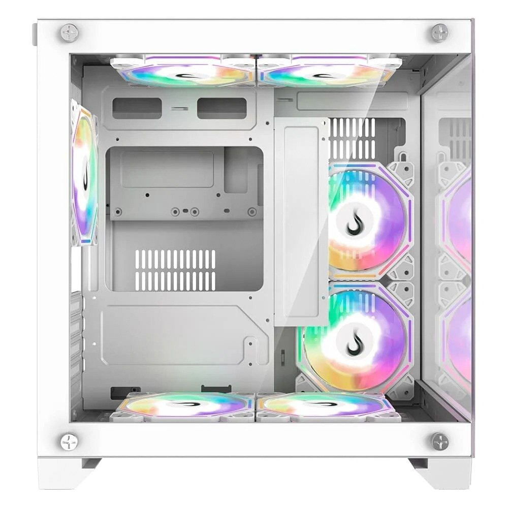 Gabinete Gamer Rise Mode Galaxy Glass M Mini, M-ATX + Fonte MACH1 Steady, 650W Gabinete Gamer Rise Mode Galaxy Glass M Mini, M-ATX + Fonte MACH1 Steady, 650W