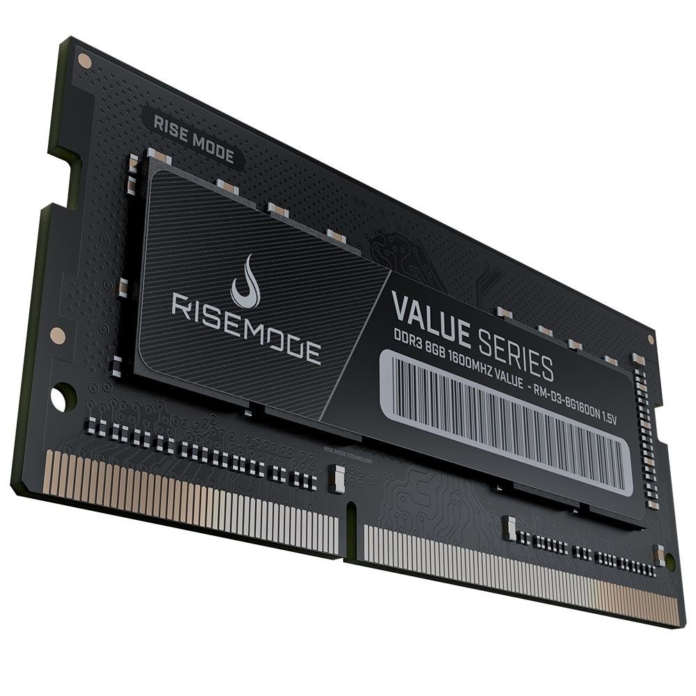 Memória RAM para Notebook Rise Mode, 8GB, 1600MHz, DDR3, CL11 - RM-D3-8G1600N Memória RAM para Notebook Rise Mode, 8GB, 1600MHz, DDR3, CL11 - RM-D3-8G1600N
