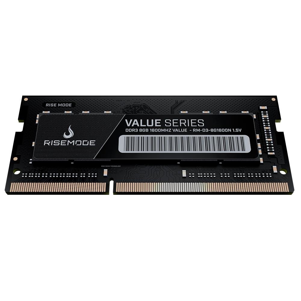 Memória RAM para Notebook Rise Mode, 8GB, 1600MHz, DDR3, CL11 - RM-D3-8G1600N Memória RAM para Notebook Rise Mode, 8GB, 1600MHz, DDR3, CL11 - RM-D3-8G1600N