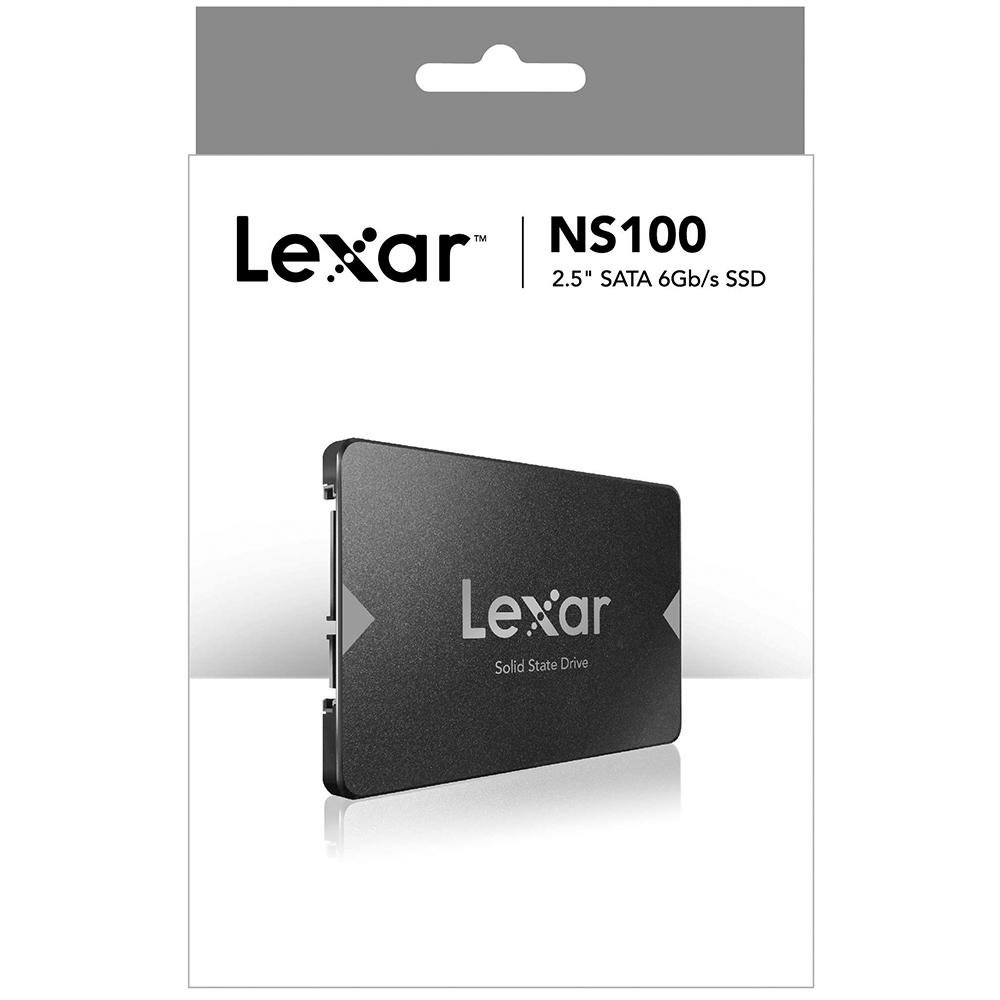 SSD Lexar NS100, 256GB, SATA III, 2.5", Leitura: 520MB/s, Preto - LNS100-256RBNA