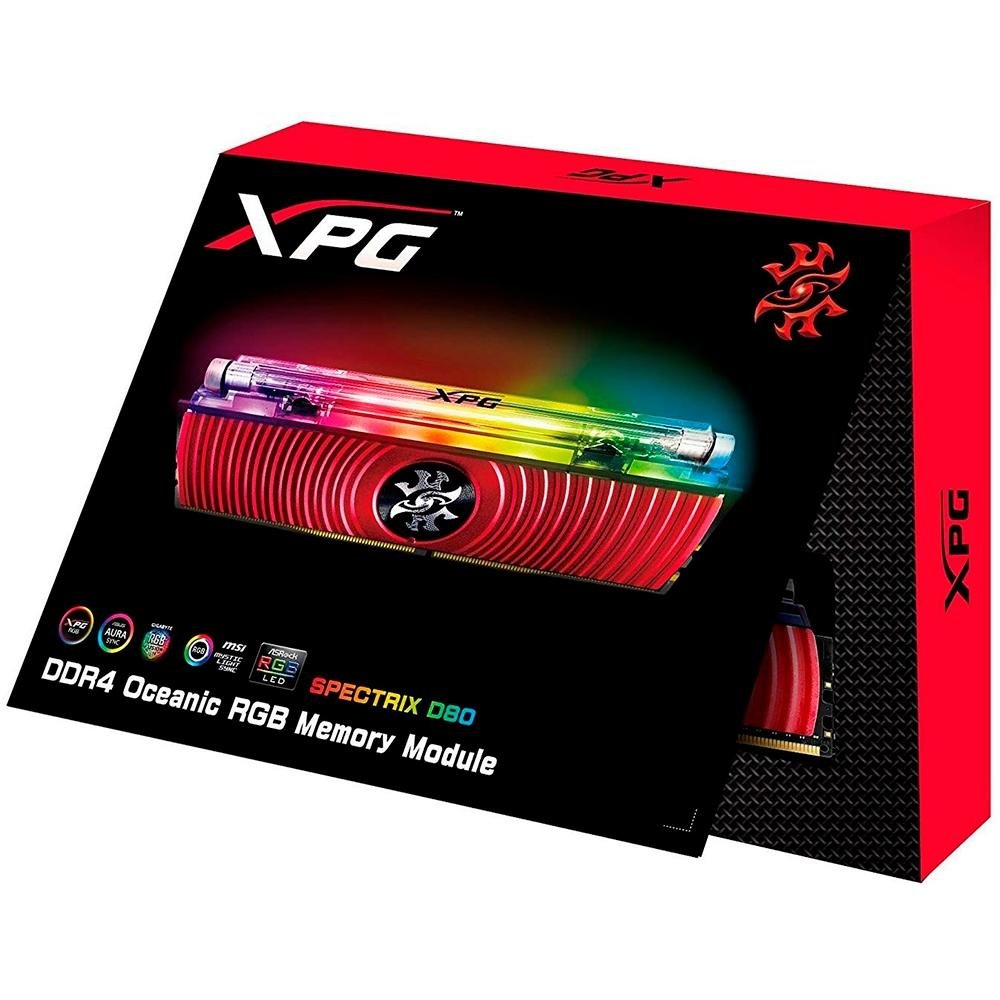 Memória XPG Spectrix D80 RGB 32GB (2x16GB), 3200MHz, DDR4, CL16