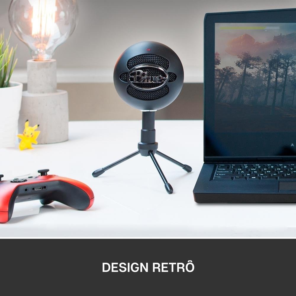 Microfone Condensador USB Blue Snowball Ice Preto