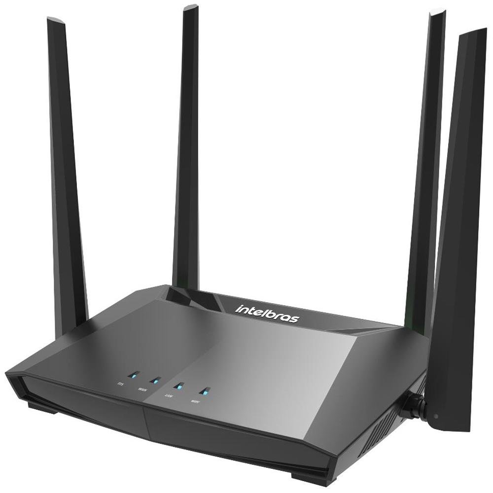 Roteador Wireless Intelbras ACtion RG 1200, Gigabit, Dual Band, 867Mbps, 4 Antenas - 4750074 Roteador Wireless Intelbras ACtion RG 1200, Gigabit, Dual Band, 867Mbps, 4 Antenas - 4750074