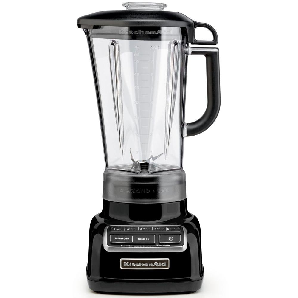 Liquidificador KitchenAid Diamond, 5 Velocidades, 650W, 220V, Onyx Black - KUA15AEBNA Liquidificador KitchenAid Diamond, 5 Velocidades, 650W, 220V, Onyx Black - KUA15AEBNA