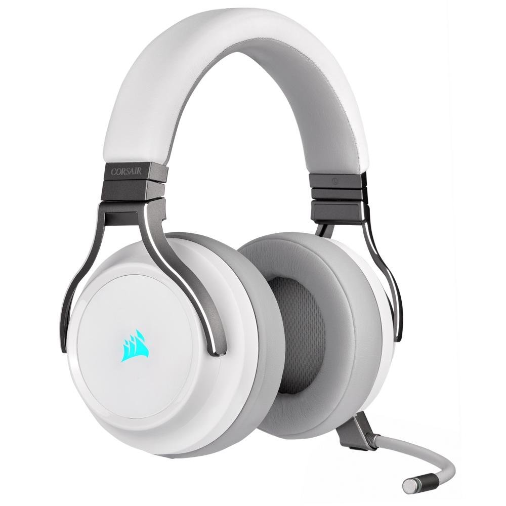 Headset Gamer Corsair Virtuoso Premium Wireless, Surround 7.1. Drivers 50mm, Branco - CA-9011186-NA Headset Gamer Corsair Virtuoso Premium Wireless, Surround 7.1. Drivers 50mm, Branco - CA-9011186-NA