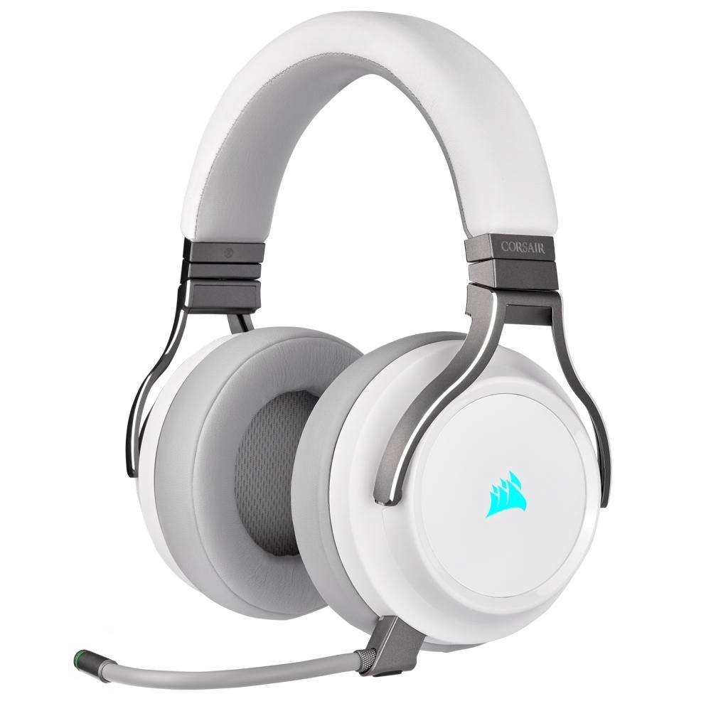 Headset Gamer Corsair Virtuoso Premium Wireless, Surround 7.1. Drivers 50mm, Branco - CA-9011186-NA Headset Gamer Corsair Virtuoso Premium Wireless, Surround 7.1. Drivers 50mm, Branco - CA-9011186-NA