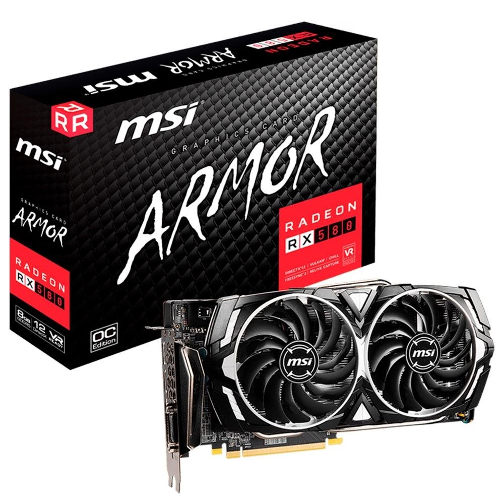 グラフィックボード・グラボ・ビデオカード MSI Radeon RX580 ARMOR 8GB placa-de-video-msi-amd-radeon-