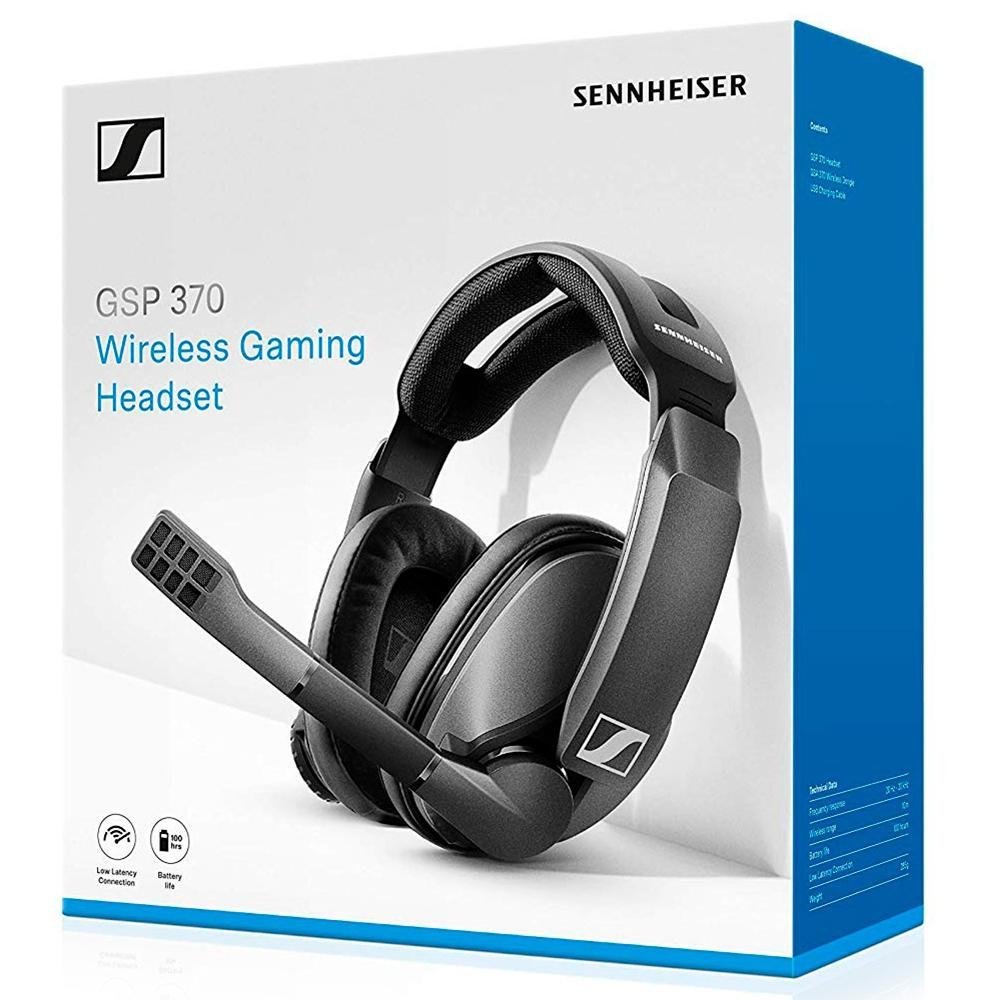 ヘッドホン EPOS GSP 370 Gaming Series Wireless Headset Sem Fio Gamer Epos Sennheiser GSP 370, Wireless, Som