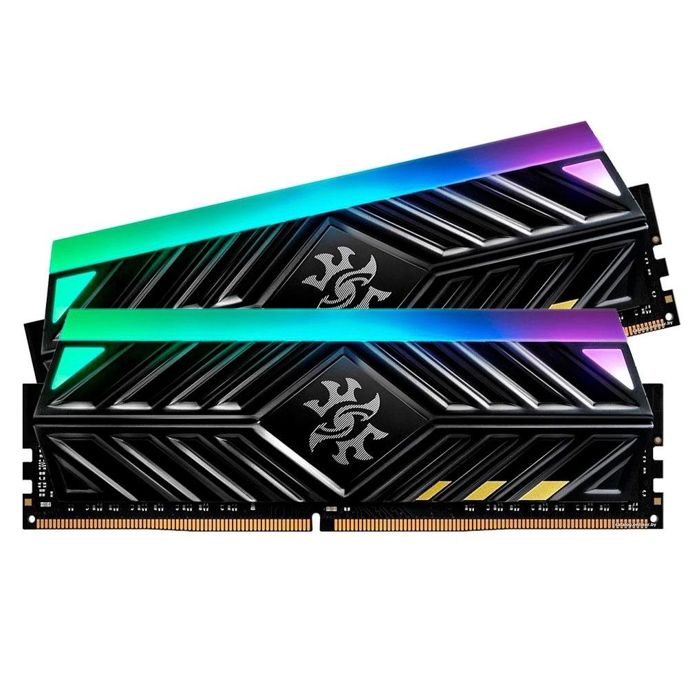 Memória RAM XPG Spectrix D41 TUF RGB, 16GB (2x8GB), 3200MHz, DDR4, CL16, Preto - AX4U320038G16-DB41 Memória RAM XPG Spectrix D41 TUF RGB, 16GB (2x8GB), 3200MHz, DDR4, CL16, Preto - AX4U320038G16-DB41