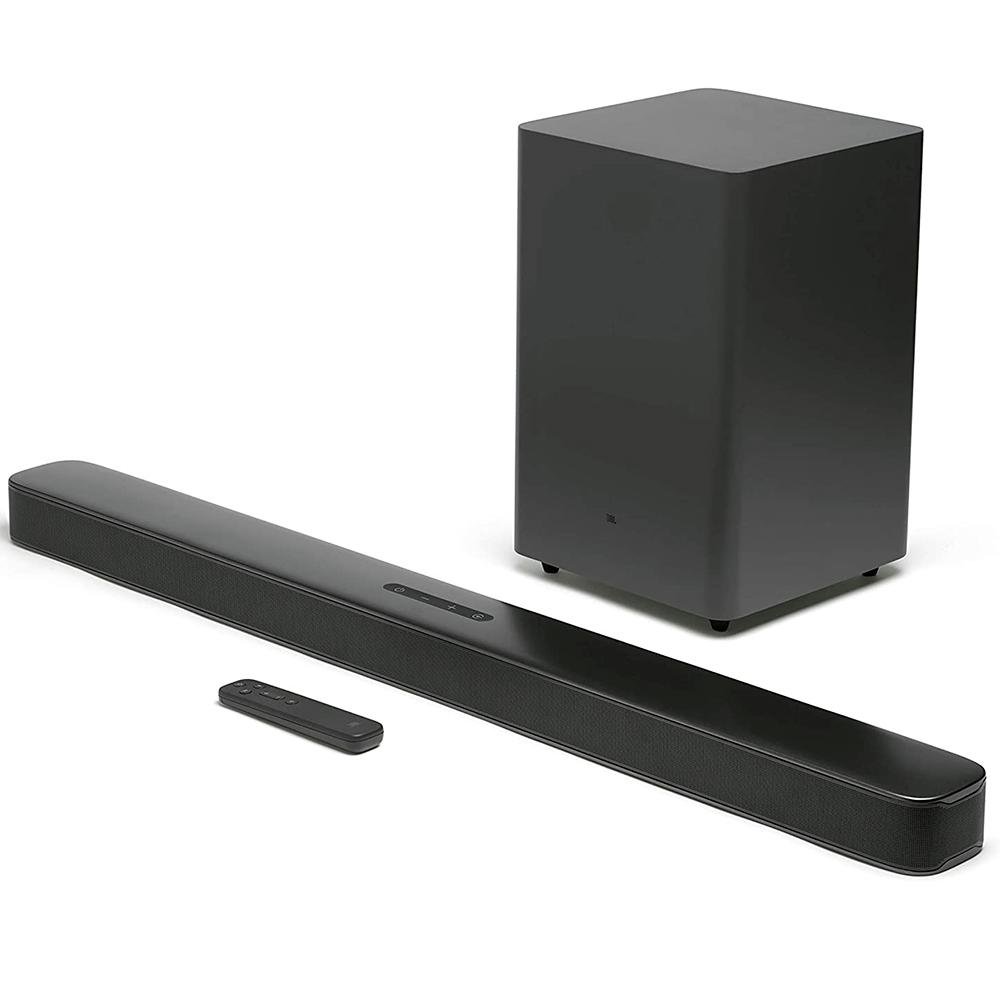 Soundbar JBL Bar 2.1 Deep Bass, 2.1 Canais, Bluetooth, 206W, Subwoofer Wireless - JBLBAR21DBBLKB Soundbar JBL Bar 2.1 Deep Bass, 2.1 Canais, Bluetooth, 206W, Subwoofer Wireless - JBLBAR21DBBLKB