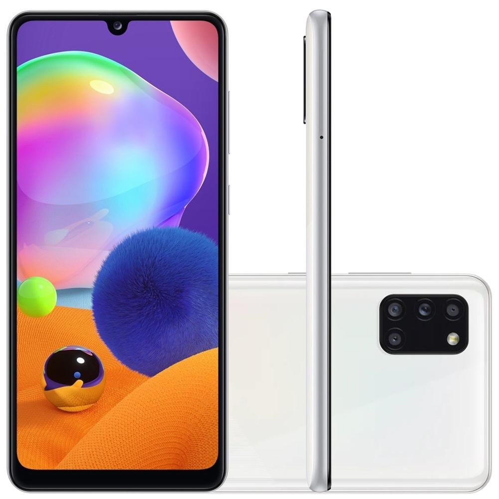 Smartphone Samsung Galaxy A31, 128GB, 48MP, Tela 6.4´, Branco - SM