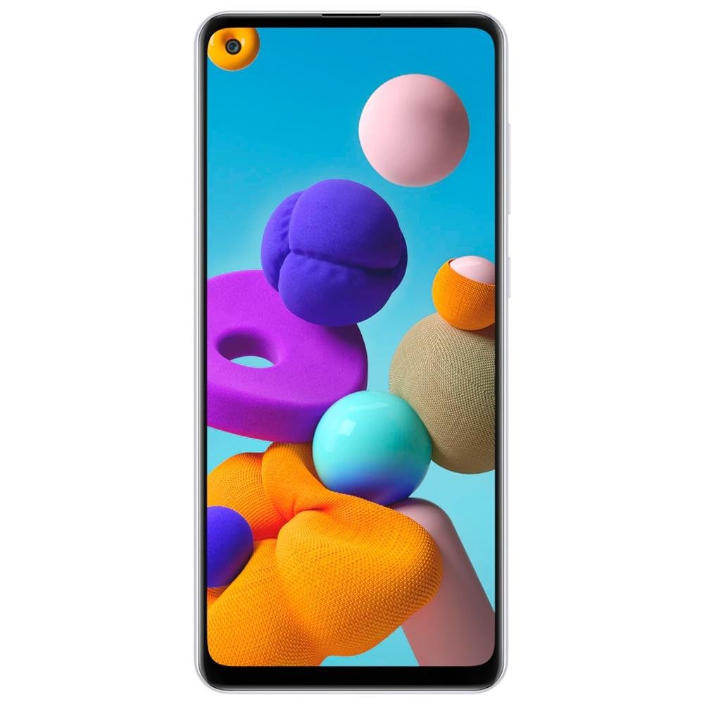 Smartphone Samsung Galaxy A21s, 64GB, 48MP, Tela 6.5´, Branco - SM