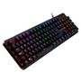 Teclado Mecânico Gamer Warrior Dunky, LED Rainbow, Switch Outemu Blue, USB 2.0, ABNT2, Preto - TC248