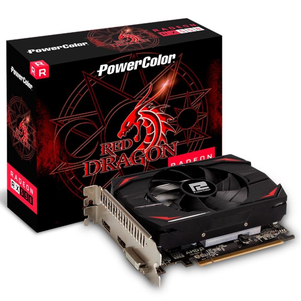 Placa de Vídeo PowerColor AMD Radeon RX 550, 4GB, DDR5 - AXRX 550 4GBD5-DH Placa de Vídeo PowerColor AMD Radeon RX 550, 4GB, DDR5 - AXRX 550 4GBD5-DH