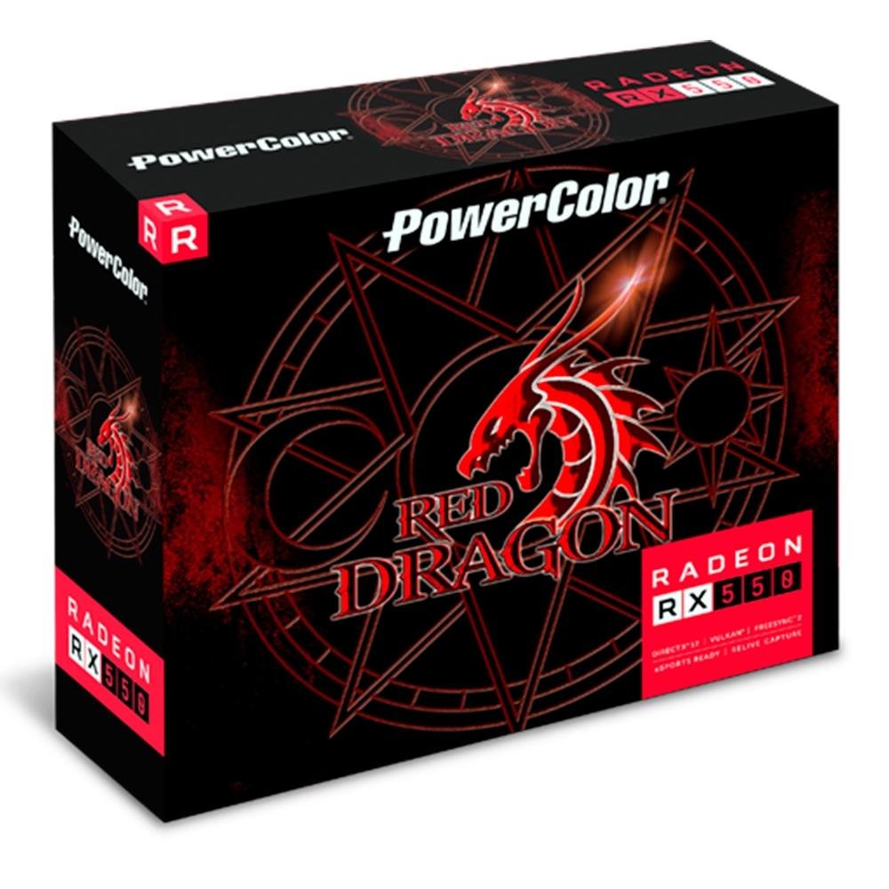Placa de Vídeo PowerColor AMD Radeon RX 550, 4GB, DDR5 - AXRX 550 4GBD5-DH Placa de Vídeo PowerColor AMD Radeon RX 550, 4GB, DDR5 - AXRX 550 4GBD5-DH