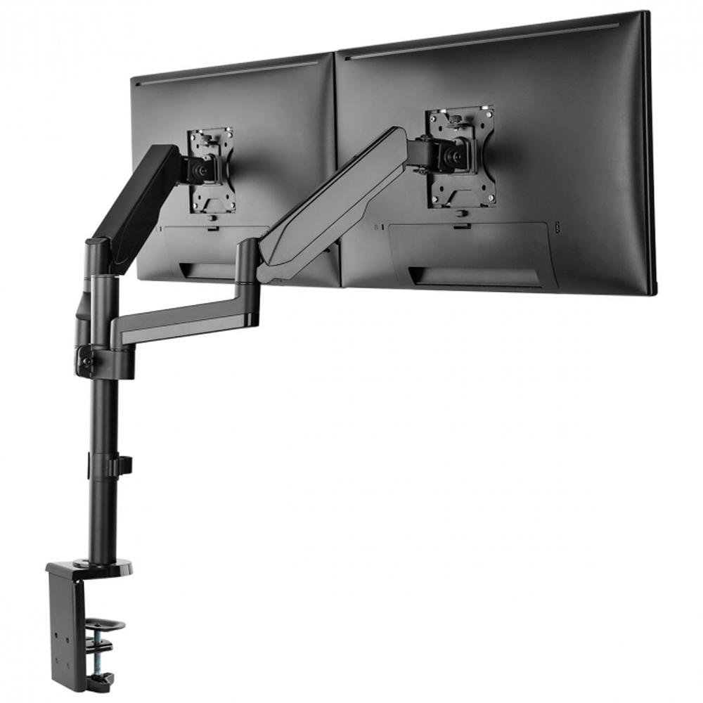 Suporte de Mesa Articulado para 2 Monitores de 17" a 32" PCYes, com Pistão a Gás, VESA, Preto - 31593