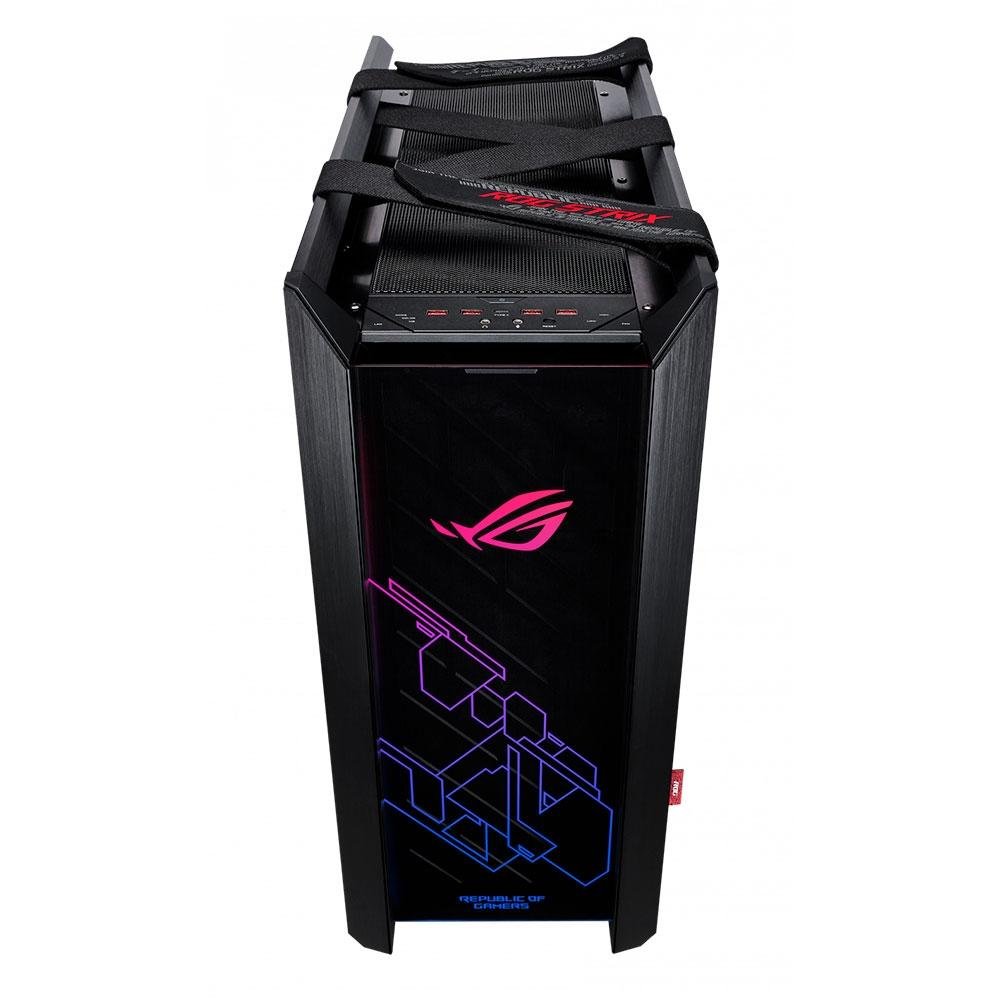 Gabinete Gamer Asus Rog Strix Helios Mid Tower Rgb Com Fan Lateral E Frontal Em Vidro